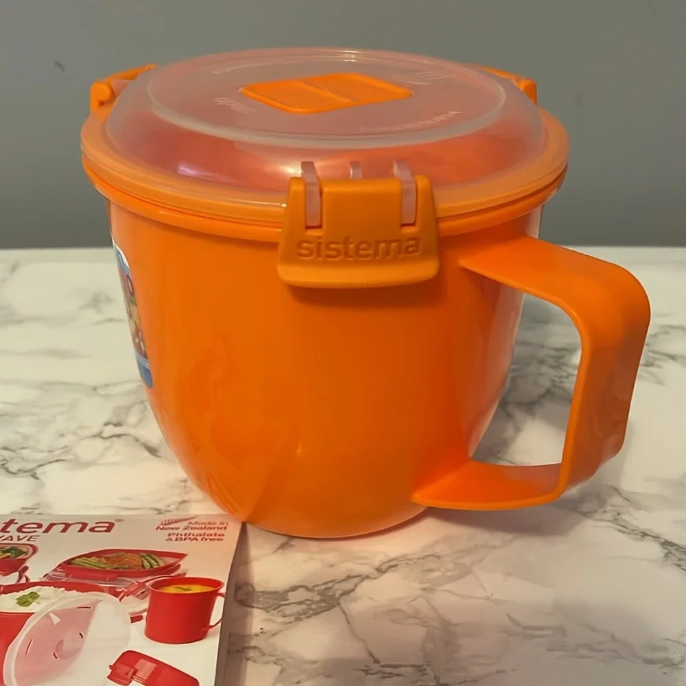Sistema To Go Collection Soup Mug Large 30.4 oz  NWT Orange